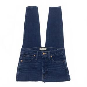 Madewell 10” High Rise Skinny Dark Wash Jeans Womens 27 Stretch Classic Denim Fi